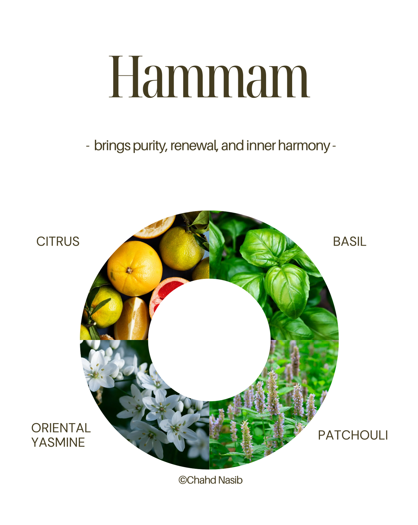 HAMMAM candle ingredients natural essential oils 65 hour burn time