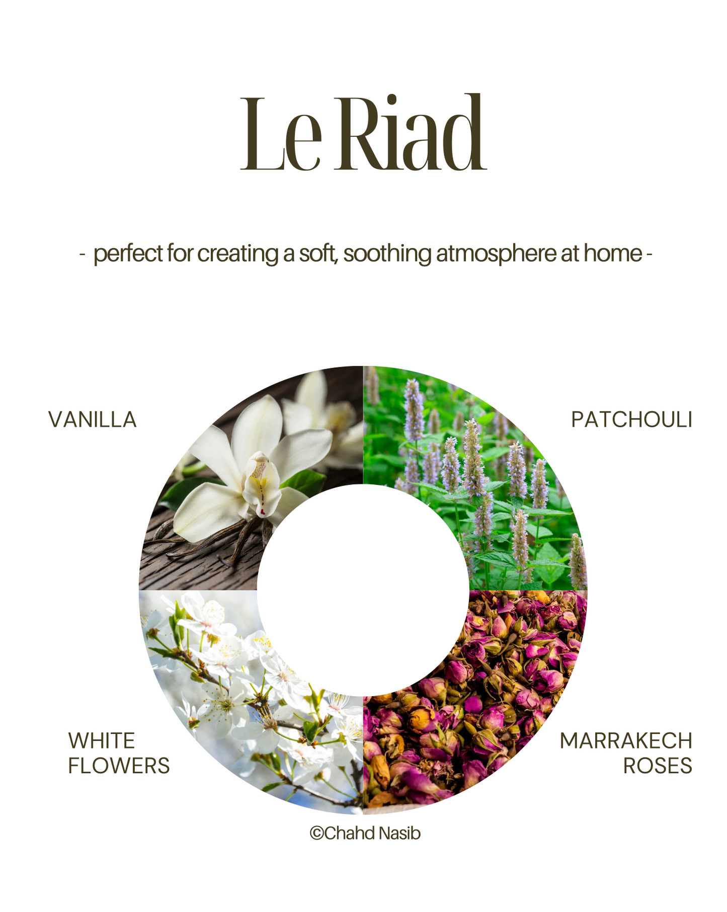 LE RIAD candle ingredients natural essential oils 65 hour burn time