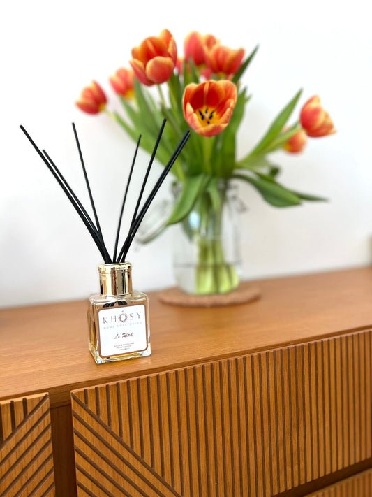 KHÔSY® BIO Home Diffuser 100ml - Eco-friendly reed diffuser with Mediterranean fragrances