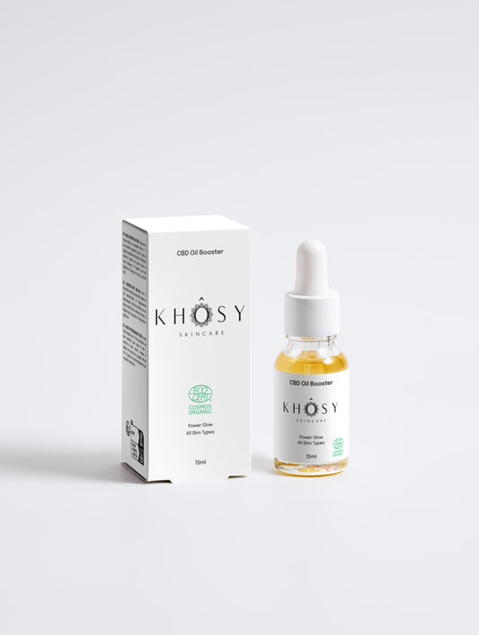 CBD oil booster 1% cannabidiol organic facial oil Belgium KHOSY® skincare