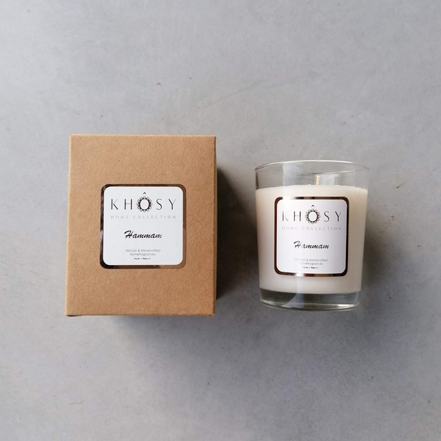 HAMMAM organic soy wax candle handmade in Belgium KHOSY®