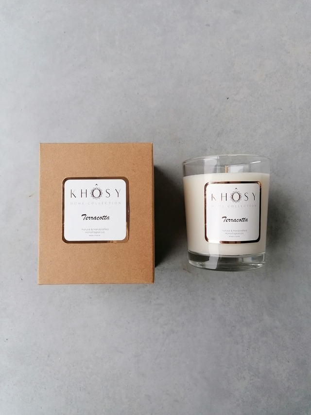 TERRACOTTA organic soy wax candle handmade in Belgium KHOSY®
